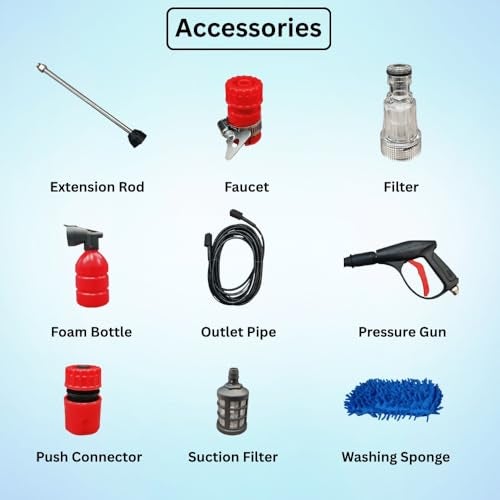 Sparta SHW-1800-City Clean | 1600 Watt Heavy Duty 120 Bar High Pressure Washer for Cleaning Applications| One Stop Cleaning Machine for Car, AC, Home & Solar. - Image 4