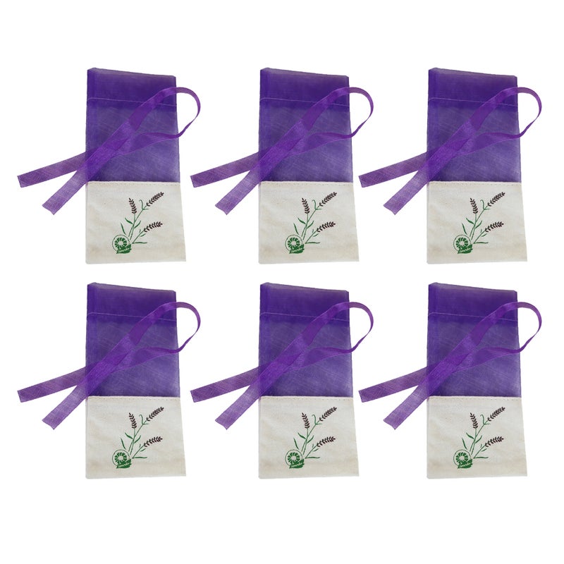 6pcs Empty Sachets Bag Flower Printing Fragrance Lavender Sachet Bag Purse (Old Style) - Image 1