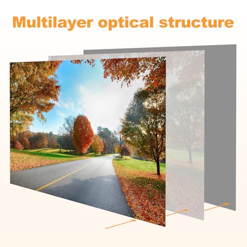 OKEDUO Outdoor Projector Screen, Washable Movie Screen & Foldable Projection Screen - Ideal for Indoor/Outdoor Home Theater, Camping, Office, 16:9 Aspect Ratio, 4K HD, Projector for Movies On Wall - Image 4