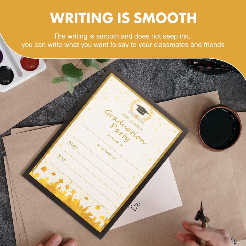 Graduation Invitation Cards Set with Envelopes 20pcs for Grad Party Celebration - Image 4