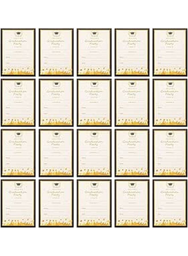 Graduation Invitation Cards Set with Envelopes 20pcs for Grad Party Celebration - Image 1