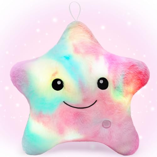 Subao Sensory Toys for Toddlers14 Star Plush Soft Toddler Pillow Light Up Autism ADHD ToysSpecial Autism NeedsBirthday Xmas Gifts for Girls Age 3 4 5 6 7 8 9 10 11 Colorful - Image 1