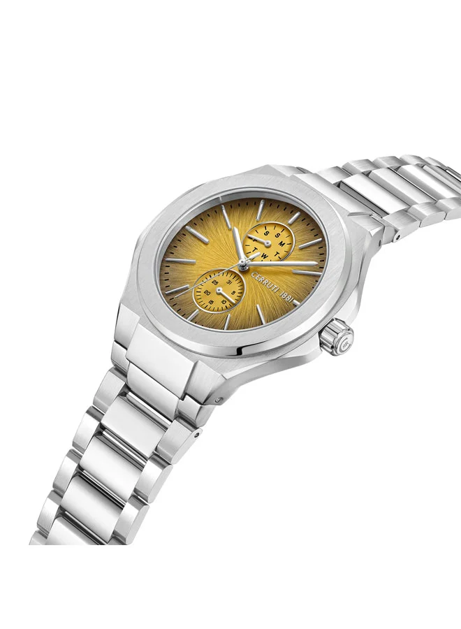 CERRUTI 1881 Cerruti 1881 Gents Stainless Steel Yellow Dial Watch