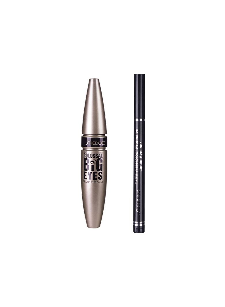 Menow Mascara & Eyeliner Set Smudge-proof & Waterproof Thickens Eye Makeup - Image 1