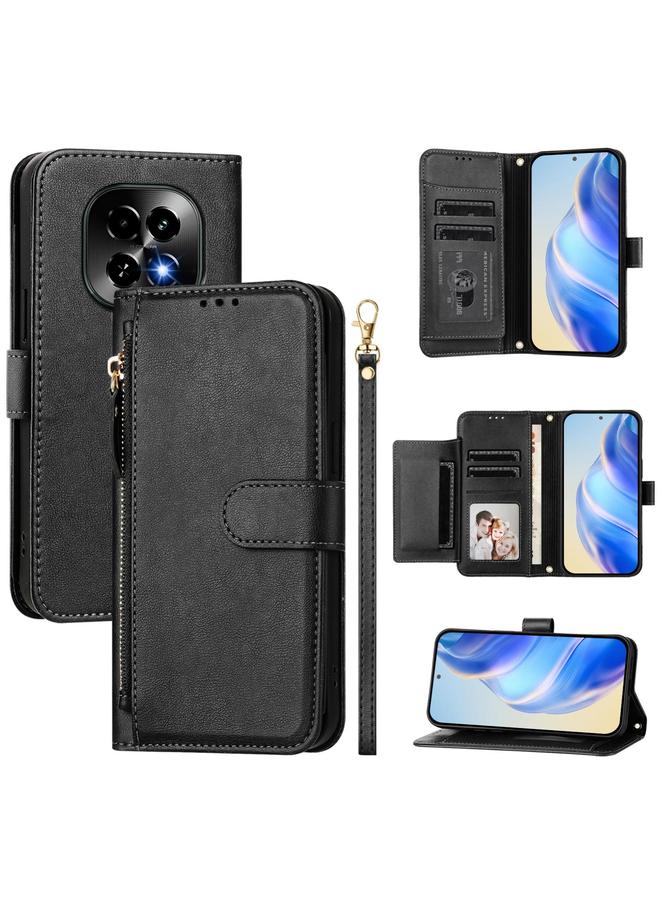 erorex Case For Realme C63 5G Global Multi-Card Slots Zipper Wallet Leather Phone Case - Image 1