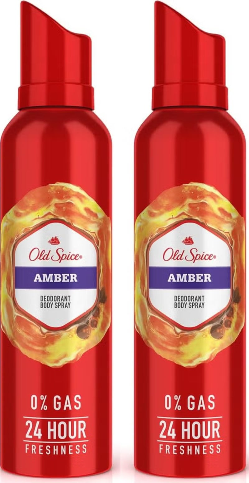 Amber Deodorant Body Spray Set of 2 PCS Each 140ml