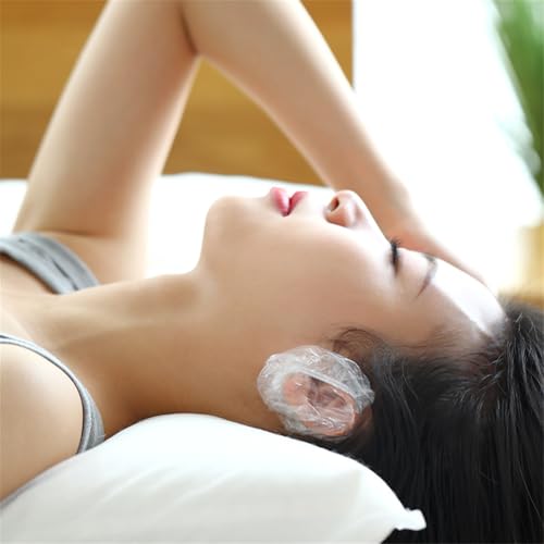 Much Hotter 100 Pack Disposable Ear Covers for Shower - Ear Protectors Waterproof Ear Covers for Swimming Ear Covers for Hair Dye - Bath Shower Cover Shower Care Ear Protection Disposable Shower Caps Bulk - Image 3