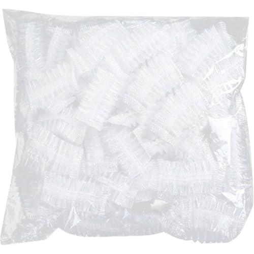 Much Hotter 100 Pack Disposable Ear Covers for Shower - Ear Protectors Waterproof Ear Covers for Swimming Ear Covers for Hair Dye - Bath Shower Cover Shower Care Ear Protection Disposable Shower Caps Bulk - Image 1