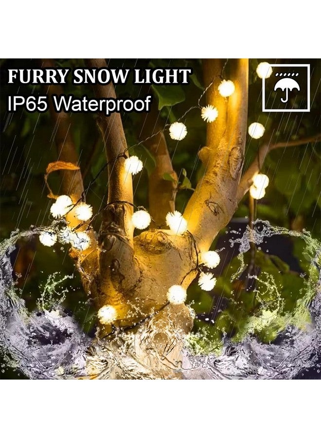 fizzytech Plastic Furry Snow Balls Fairy Lights Of Home Decoration Diwali Light For Party Birthday Diwali Christmas (50 Led 8 Meter, Warm White) - Image 2