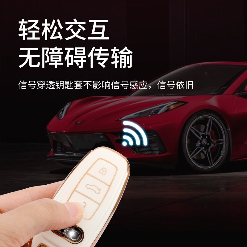 Key Case Suitable For Old Audi Q5A7A4La5 Smart Key Shell Cover For Men And Women With Buckle Tpu Material - Image 4
