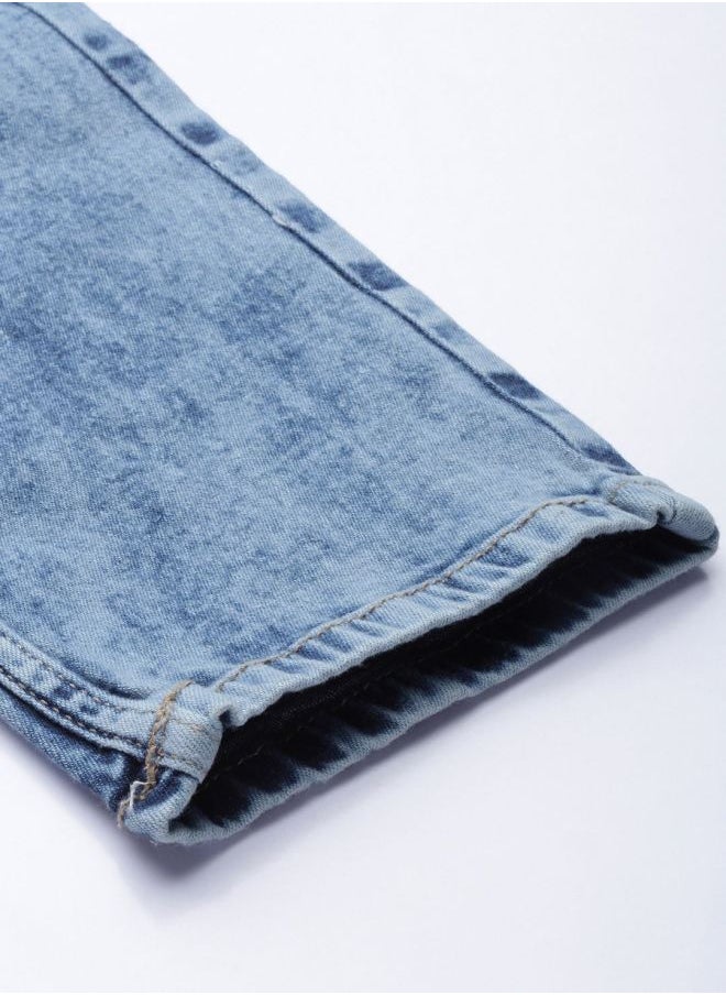 The Indian Garage Co Men Slim Fit Placement Print Mid-Rise Stretchable Jeans  - Image 5