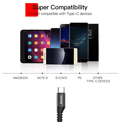 Baseus USB Type C Cable for Car, Retractable Cable(3FT) Curly USB A to USB-C Fast Charger Cord Compatible Samsung Galaxy S10 S9 S8 Plus Note 9 8, Moto Z, LG5/G6/V20, USB C Devices (Black) - Image 5