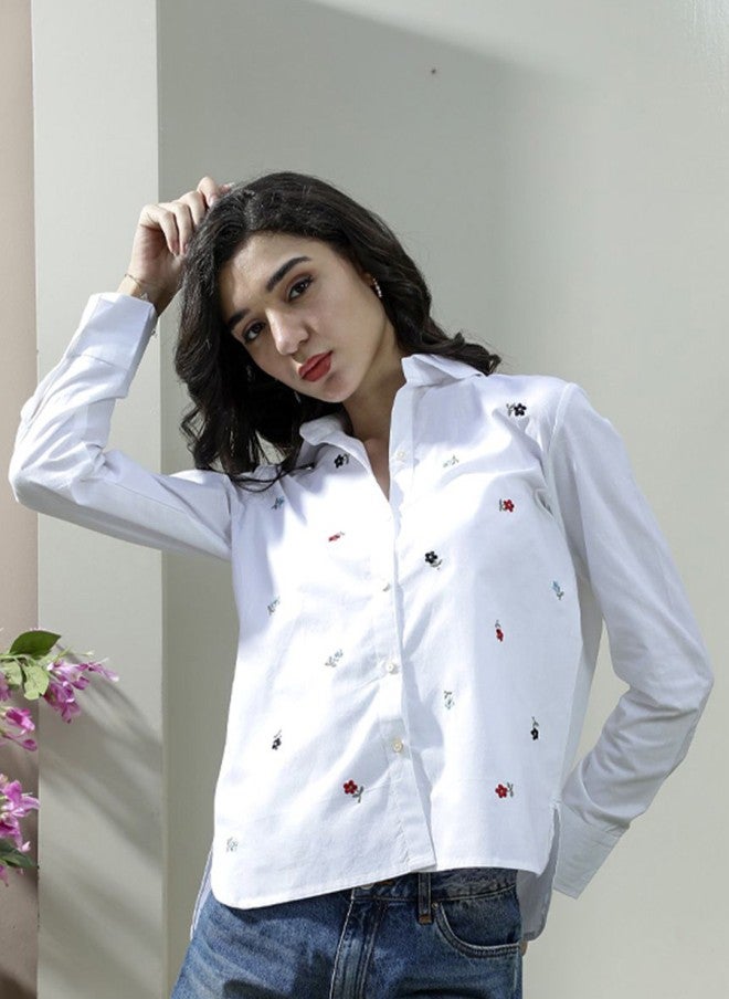 Athena قميص كاجوال مزخرف بالأزهار للنساء - Image 1