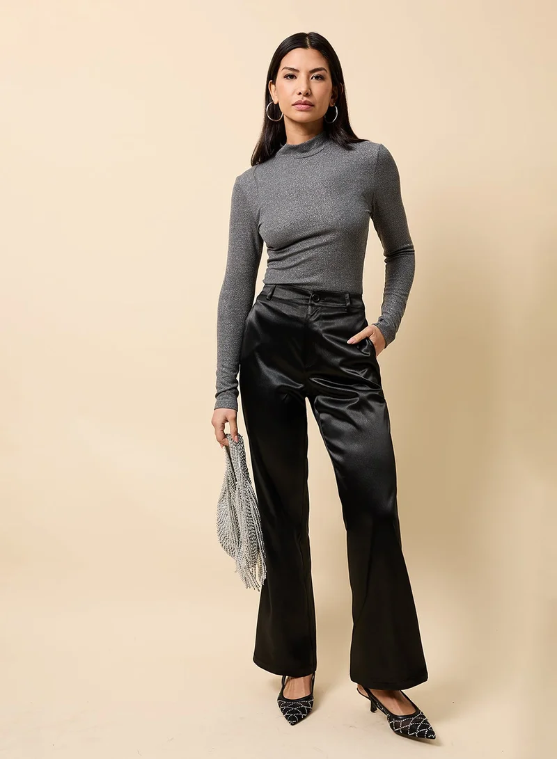 Little Mistress  High Neck Long Sleeve Top for Women | Best Price UAE