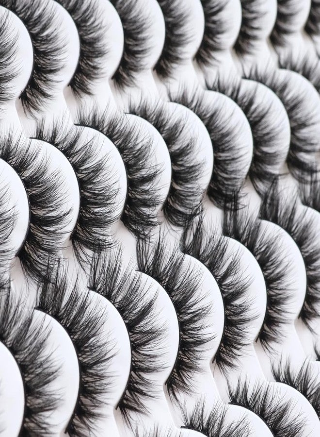 Azenlo False Eyelashes 48 Pairs Faux Mink Lashes 10-18mm Wispy Lashes 3D Fluffy Cat Eye Lashes Pack Bulk Wholesale Strip Long Lashes(style 48-036) - Image 4