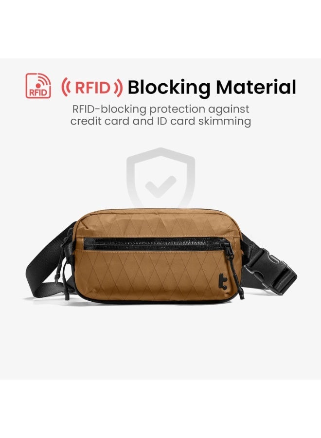 Tomtoc حقيبة سلاينغ أفياتور-T35 سعة 1.5 لتر مع حجب RFID، حقيبة صدر كتف عابرة للرجال والنساء، حقيبة خفيفة مقاومة للماء للاستخدام اليومي والسفر - Image 4