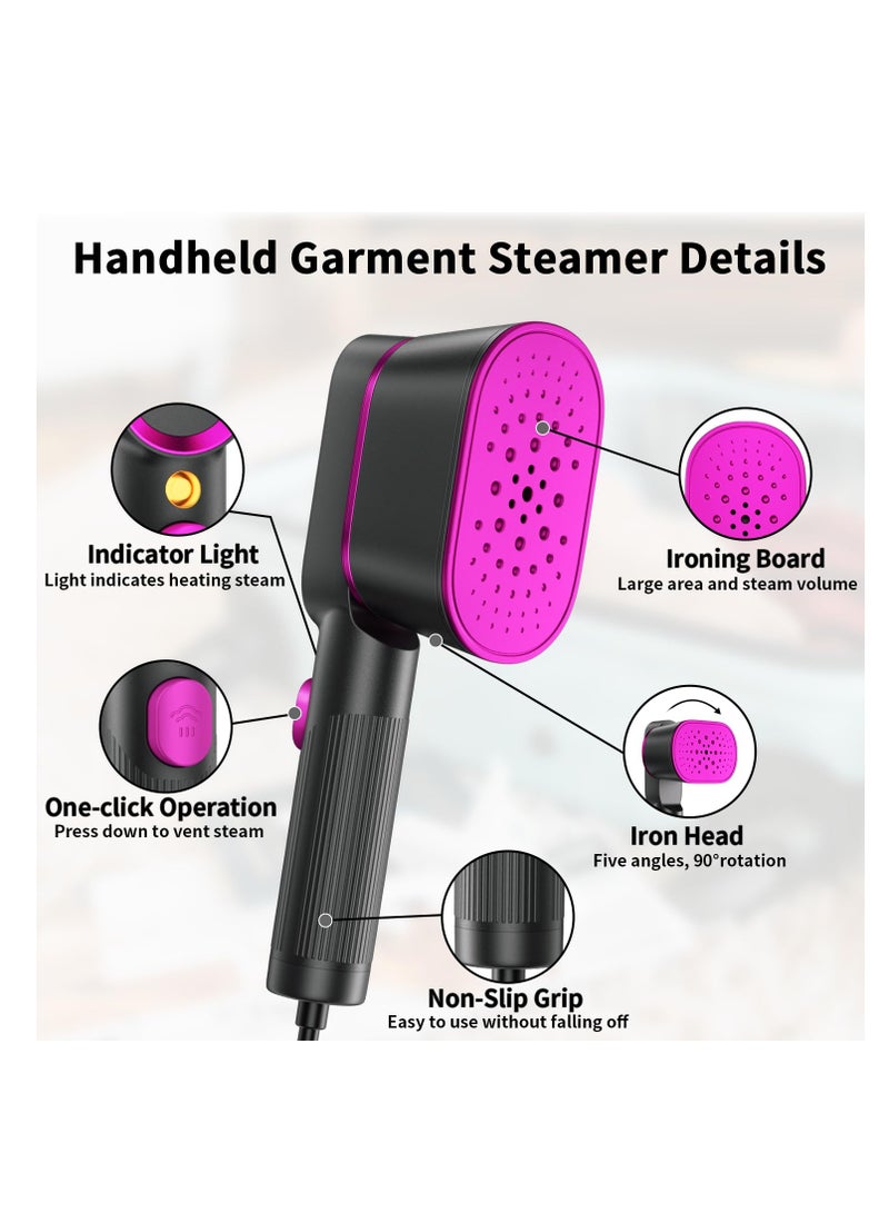 SYOSI Portable Handheld Garment Steamer for Clothes 1000W Single Spray Steam Flat ironer Steamer 2in1 Fabric Wrinkle Remover 20S Fast Heat up Steam Iron for Any Fabric Any Clothes Garment for Home - Image 2