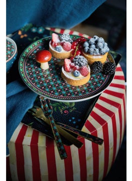 Pip Studio Berry Blues Green Porcelain Cake Stand 21 cm  - Image 3