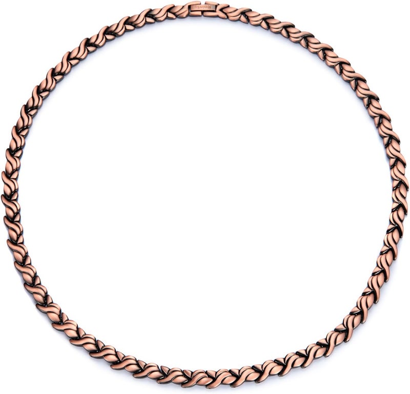 RainSo Womens Pure Copper Magnetic Necklace 3500 Gauss with Gift Box