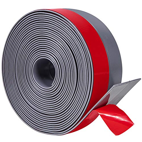 TORRAMI Silicone Door Sweep Draft Stopper 2 inch Width 20 Feet Length,Seal Insulation for Door Under Bottom, Gap, Side, Glass Shower Door, Sliding Door,Grey - Image 1