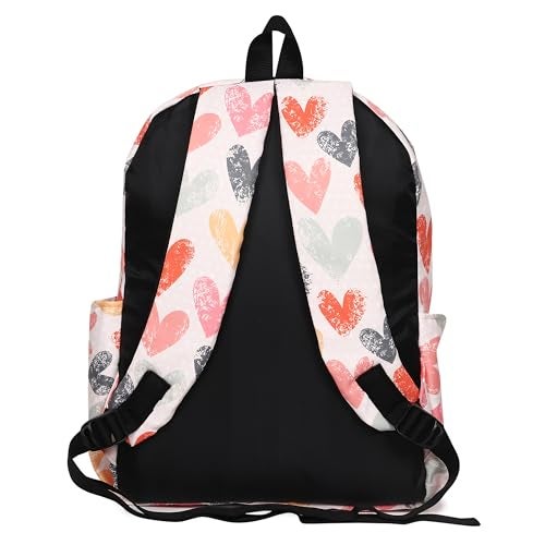MELVIS 20L Backpack School Bag For Travel With Bottle Compartment | Trendy Water Resistant High Storage Bag For Men & Women | Boys & Girls Laptop Printed Backpack For College Gift (Cream Flower) - Image 4