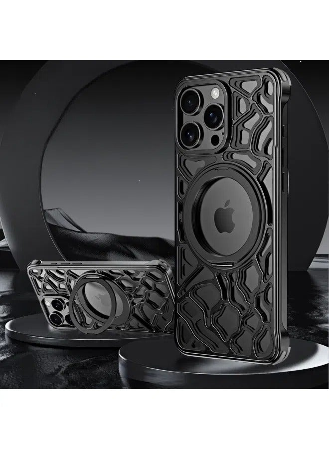 general Suitable for iPhone 16 Pro Max 16 Pro 16 phone case Magnetic heat dissipation metal anti-drop protective case