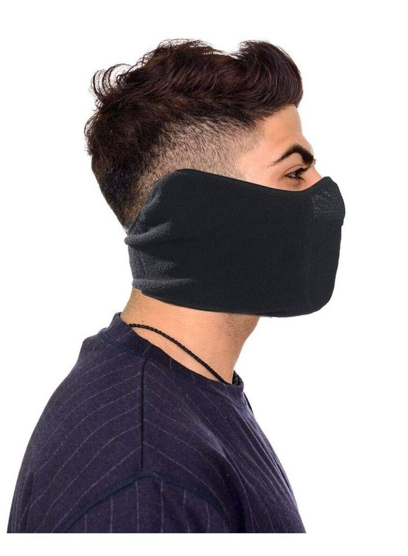 قناع نصف وجه مقاوم للرياح للرجال والنساء للدراجات وألواح التزلج والدراجات النارية والرياضات الشتوية الخارجية وجيد التهوية - Image 2