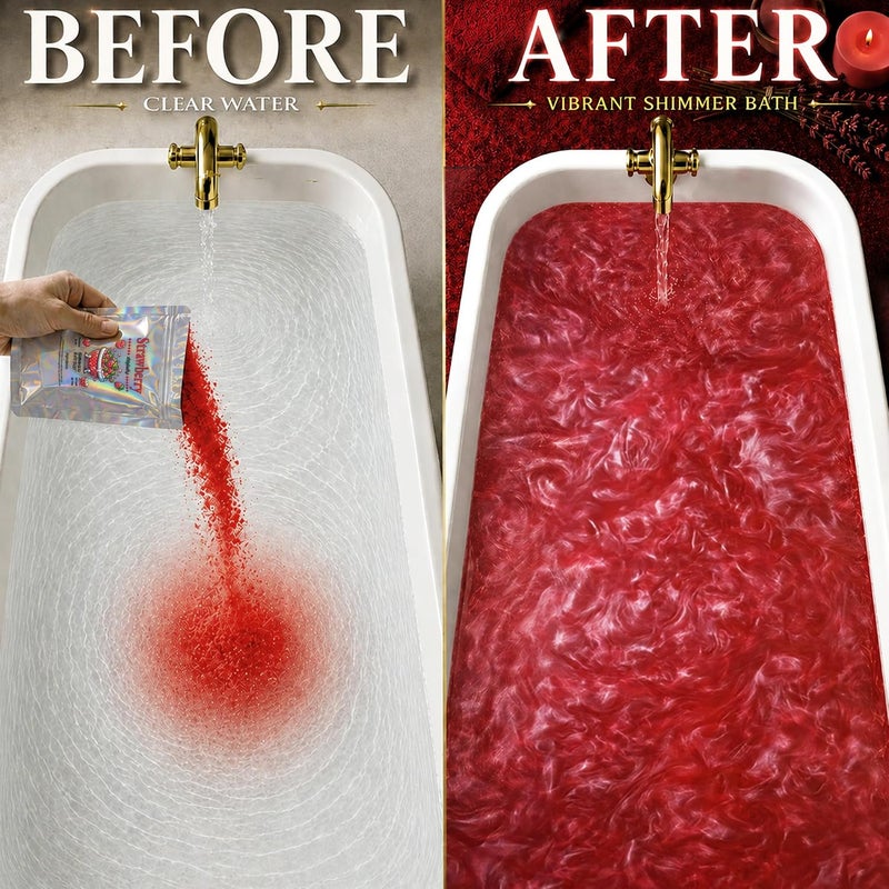 Room to room portable Shimmer Bath Bomb (Red, Large) Market popular practical build - Image 2