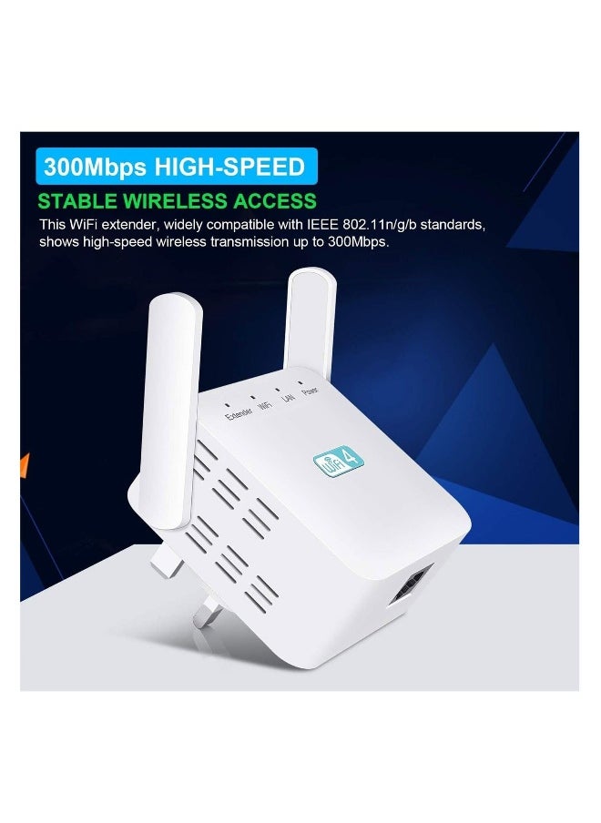 NIBEMINENT - WiFi Extender,Wifi Amplifier,2.4GHz Wifi Repeater With 2 Antennas, 1 Ethernet Port - Image 1