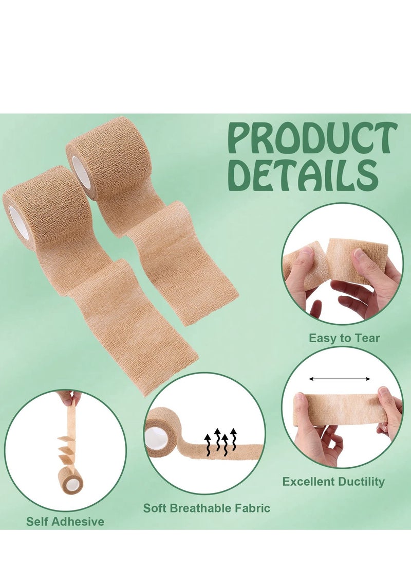 Sweet seven 12 Pack Self Adhesive Bandage Wrap Cohesive and Breathable Athletic Tape for Sports - Ideal for Wrist, and Knee - Non-Woven Cohesive Wrap - Self-Adherent Vet Wrap - Elastic Bandage Wrap  - Image 2