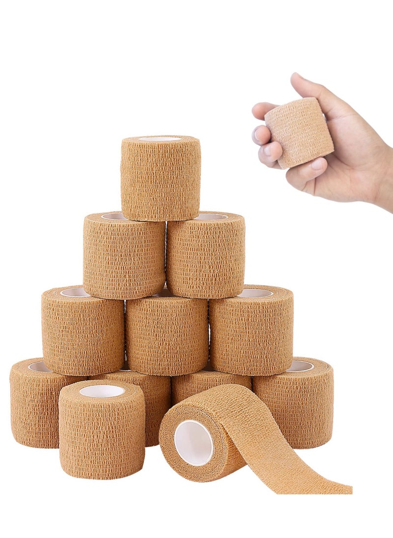Sweet seven 12 Pack Self Adhesive Bandage Wrap Cohesive and Breathable Athletic Tape for Sports - Ideal for Wrist, and Knee - Non-Woven Cohesive Wrap - Self-Adherent Vet Wrap - Elastic Bandage Wrap  - Image 1