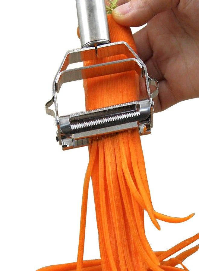 Sunkuka Julienne Peeler Stainless Steel Cutter Slicer with Cleaning Brush Pro for Carrot Potato Melon Gadget Vegetable Fruit - Image 3