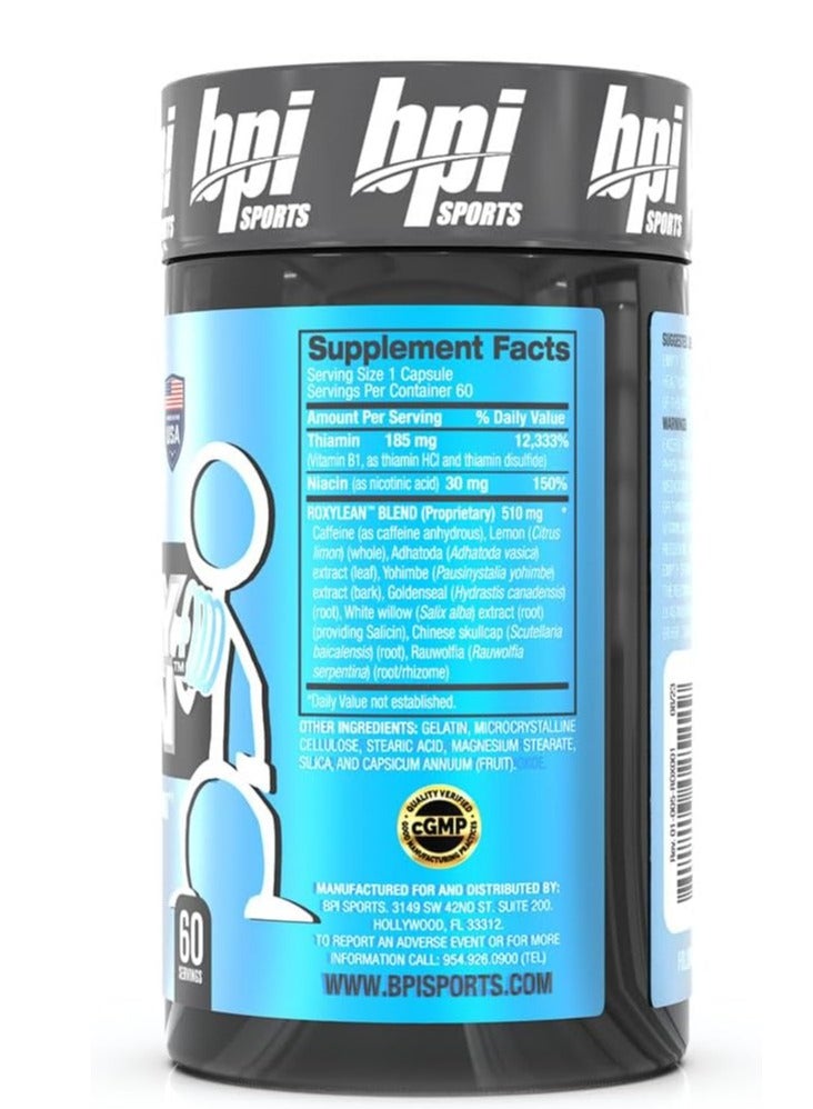 بي بي آي سبورتس كبسولات روكسي لين من بي بي آي سبورتس، ٦٠ كبسولة - دعم متقدم لإدارة الوزن | يعزز عملية الأيض، ويعزز الطاقة، ويساعد على حرق الدهون بشكل أسرع - Image 2