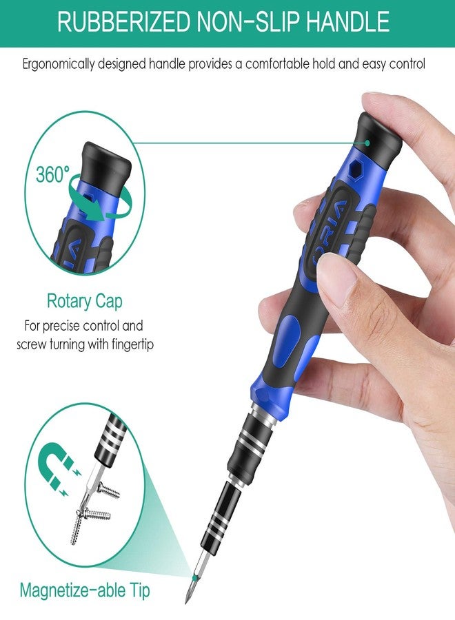 ORIA Precision Screwdriver Set, 106 in 1 Screwdriver kit with 102 Precision Screwdriver Bits, Repair Tool Kit for Smartphone, Tablet, PC, Toys, Blue - Image 4