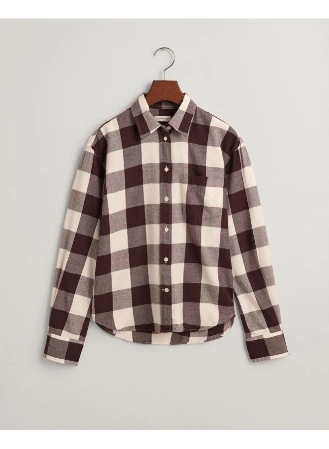 غانت Gant Teen Girls Relaxed Fit Checked Shirt