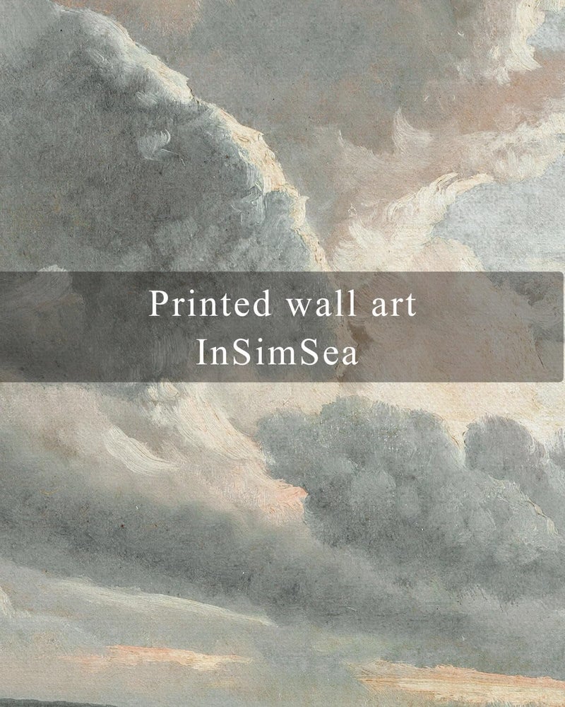 InSimSea InSimSea Framed Canvas Wall Art Vintage Decor  Study of Clouds Oil Painting Wall Prints  Home Decor Wall Art for Farmhouse Office Bathroom Decor  9""x11""  - Image 4