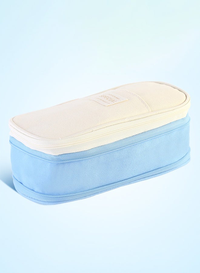 Japanese Korean Style Macaroon Color Matching Transformed Into A Large-capacity Multifunctional Canvas Pencil Case Pencil Case - Image 2