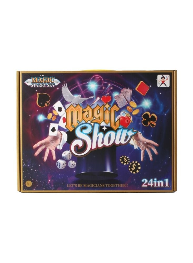 بريميم مجموعة خدع سحرية 24 في 1 للأطفال - مجموعة سحرية للمبتدئين مع بطاقات ونرد وأدوات، لعبة تعليمية ممتعة - Image 2