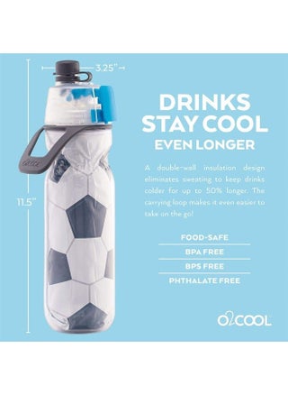 Mist 'N Sip Misting Water Bottle 2-in-1 Mist And Sip Function With No Leak Pull Top Spout Sports Water Bottle Reusable Water Bottle - 20 oz (Soccer) - pzsku/Z92F2EAE9B61E120F1863Z/45/_/1687451148/046d7f12-0133-41ef-a603-abb0a73d26b8
