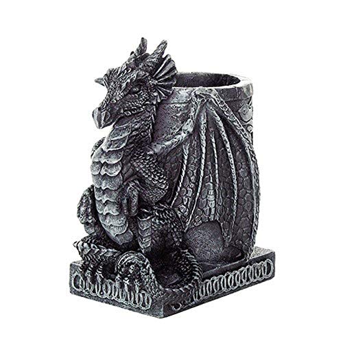 PTC 4.5 Inch Medieval Dragon Statue Figurine Desk Top Utility Holder - Image 2