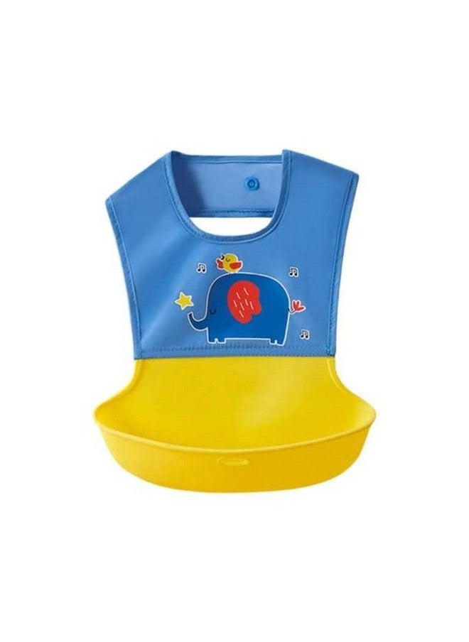 BabyGo Baby Silicon Premium Waterproof Bibs With Storage Box For Babies 312 Months For Feeding Teething And Droolingyellow & Blue  - Image 3