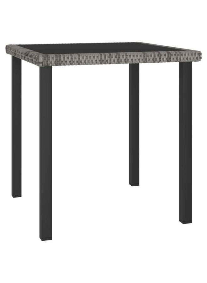 فيداكسل طاولة طعام للحديقة لون رمادي 70x70x73 سم من بولي راتان  - Image 1