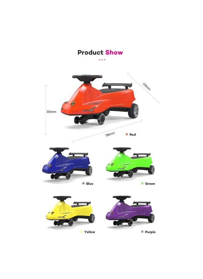 LAMBORGHINI - Lamborghini Swing Car Ride-on (Blue) - Image 1