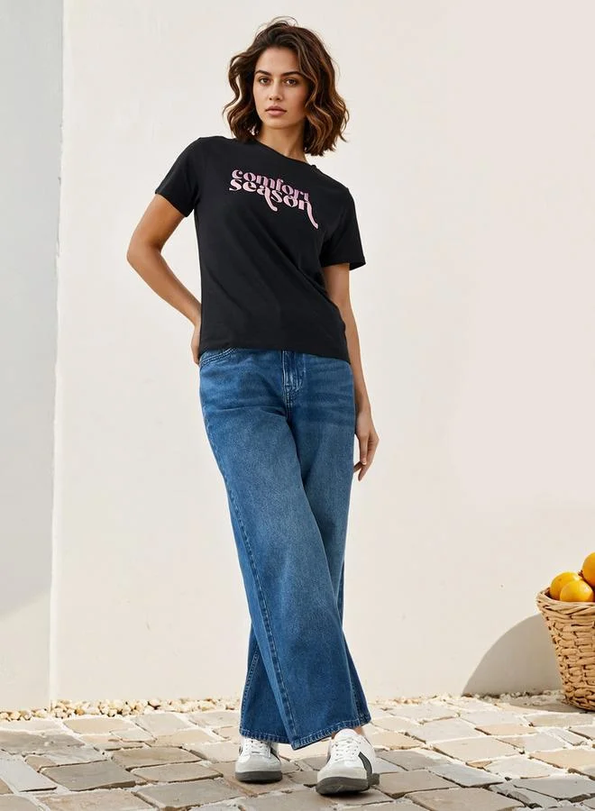 Splash FAV Graphic Print Regular Fit T-shirt