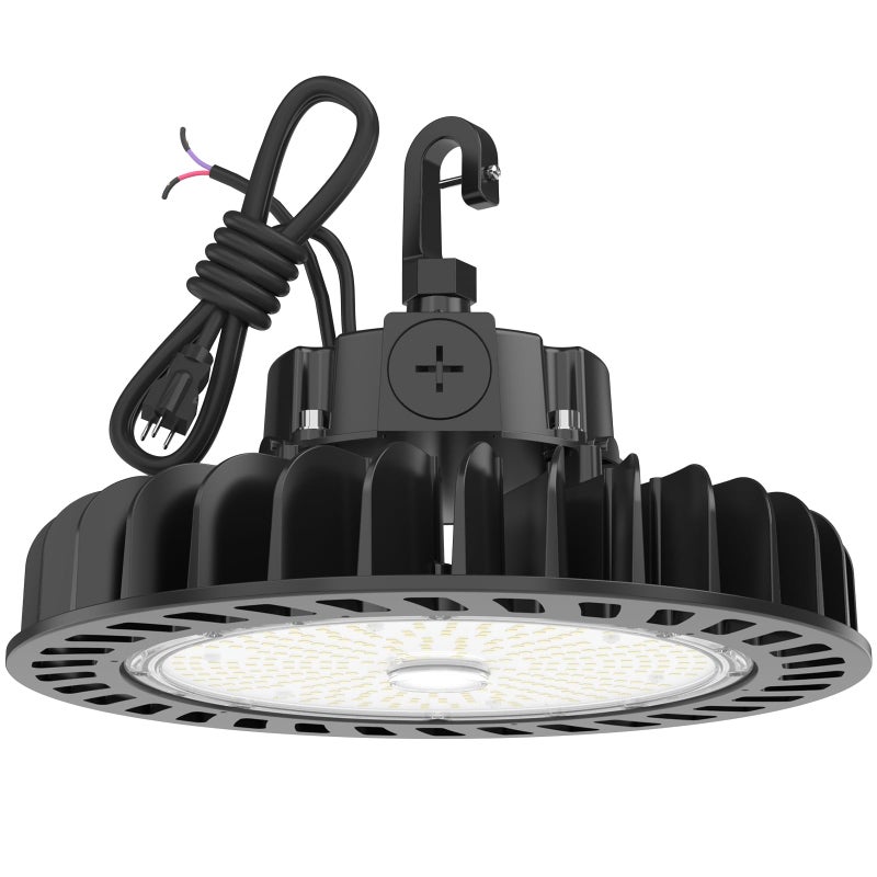 HYPERLITE UFO LED High Bay Light 150W 21750LM 145LMW 110V Dimmable High Bay Led Lights UL Listed 4000K High Bay LED Lights for Shop Barn Garage Alternative to 600W MHHPS 5Year WNTY