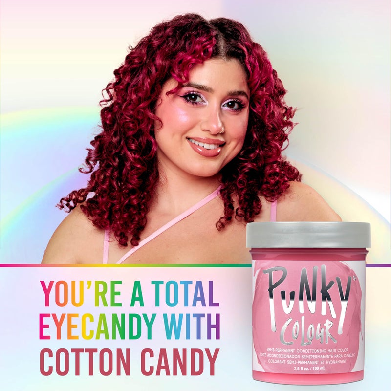 Punky Cotton Candy Semi Permanent Hair Color - Vegan & Cruelty-Free Conditioning Hair Dye, Lasts Up to 35 Washes, 3.5 fl oz - Image 3