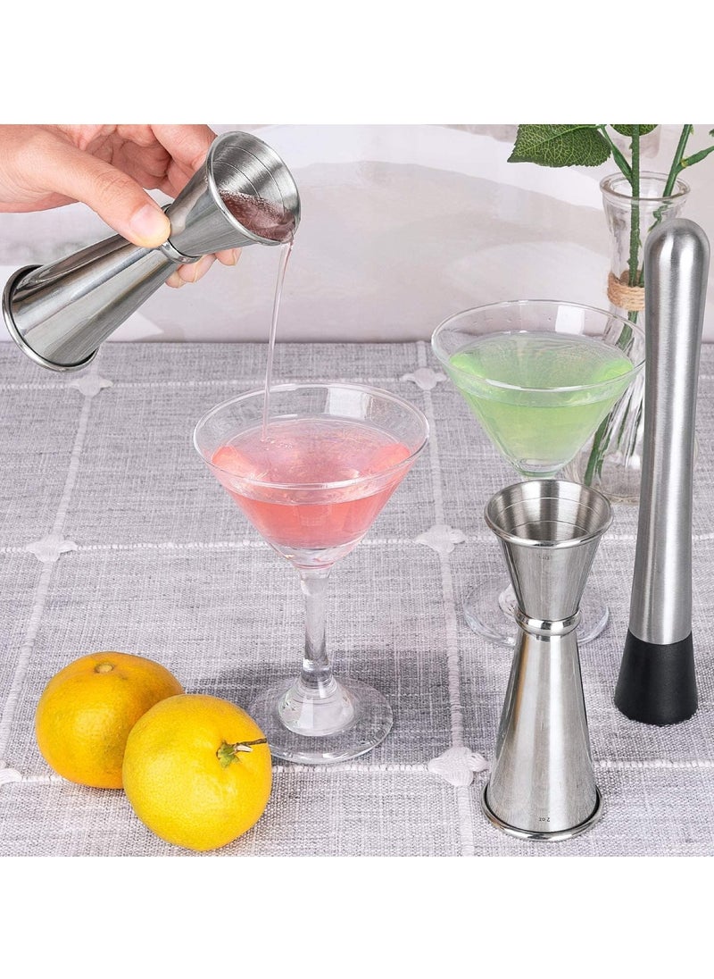 Generic - Double Jigger for Bartending Jigger 2 oz 1 oz  tail Jigger Japanese Jigger Bar Jigger  tail Measuring Jigger Liquor Measuring Jigger with Measurements Inside 2PCS - Image 1