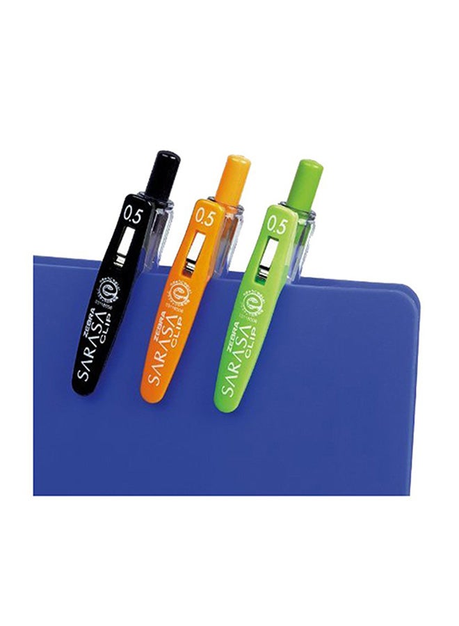 Zebra Sarasa Push Clip Gel Ink Pen - 0.5 mm - 10 Color Set - Image 2