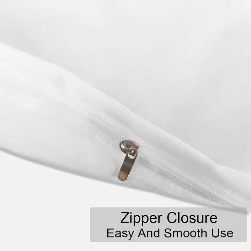 EASY BEDDING 300 Thread Count Luxurious Diamond Ruffle DuvetQuiltBlanket Cover Set Zipper Closure Diamond Duvet Cover with 2 Pillow Cover 100 Cotton Ruffle Design King Size White Solid - Image 4