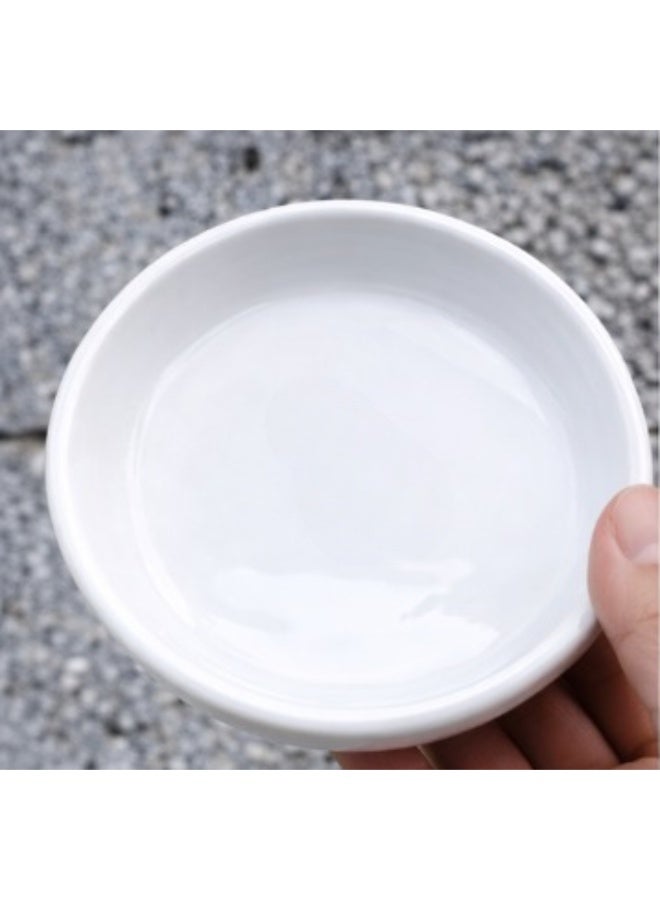 طبق تغذية الزواحف أبيض اللون – (13 × 2.8 سم) - Image 2